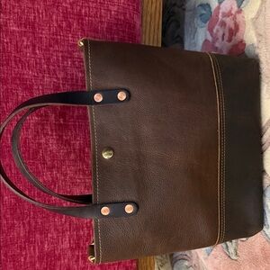 Brown Leather Tote Bag